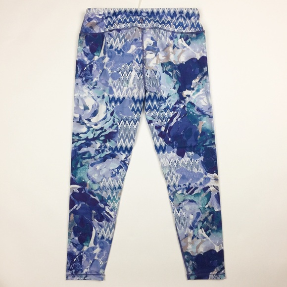 prAna "Roxanne" Printed Yoga Legging Indigo Garden - Picture 3 of 5